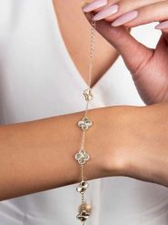 Lodie Silver Bransoletka z elementami ozdobnymi rozmiar: onesize. Szare bransoletki damskie Lodie Silver, metalowe. Za 59.95 zł.