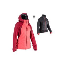 Kurtka narciarska freeride SFR 900 damska. Czerwone kurtki damskie WED'ZE, xs, bez wzorów, z elastanu, bez kaptura, narciarskie. Za 999.99 zł.