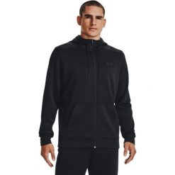 Bluza z kapturem Under Armour Fleece Full-Zip Hoodie, Mężczyźni. Czarne bluzy z kapturem męskie Under Armour, l, z poliesteru. Za 400.99 zł.
