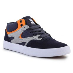 Buty DC Skate Kalis Vulc Mid S M ADYS300719-NGH niebieskie. Niebieskie buty sportowe na co dzień męskie z gumy, bez zapięcia. Za 517.53 zł.