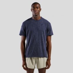 Koszulka męska Odlo ESSENTIAL LINENCOOL T-shirt. Niebieskie t-shirty sportowe męskie Odlo, m, bez ramiączek, do biegania. Za 332.09 zł.