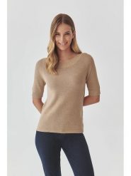 TATUUM Sweter w kolorze beżowym rozmiar: XS. Brązowe swetry klasyczne damskie Tatuum, xs, z bawełny, bez kołnierzyka. Za 122.09 zł.