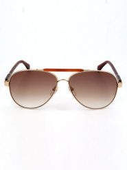 Longchamp Damskie okulary przeciwsłoneczne w kolorze złoto-jasnobrązowym rozmiar: 61. Brązowe okulary przeciwsłoneczne damskie Longchamp. Za 195.99 zł.