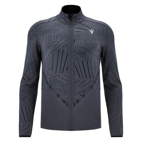 Bluza zapinana na zamek błyskawiczny Macron Run FCE Marin. Szare bluzy bez kaptura męskie Macron, l, z lycry. Za 343.00 zł.