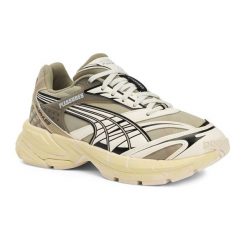 Buty PUMA X Pleasures Velophasis Overdyed. Brązowe buty sportowe na co dzień damskie Puma, bez wzorów. Za 289.99 zł.