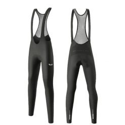 Spodnie kolarskie na szelkach z wkładką. Czarne spodnie sportowe damskie ROCKBROS, l, z materiału, na fitness i siłownię. Za 199.99 zł.