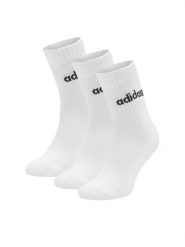 Adidas Skarpety długie C-HT3455 3-PACK Biały. Białe skarpetki damskie Adidas, bez wzorów, z bawełny. Za 49.99 zł.