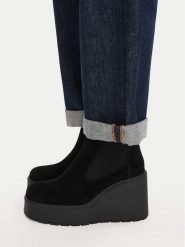 Badura Botki C-JANE-HY60195-7 Brązowy. Brązowe botki damskie Badura, ze skóry, bez obcasa, na koturnie, bez zapięcia. Za 279.99 zł.