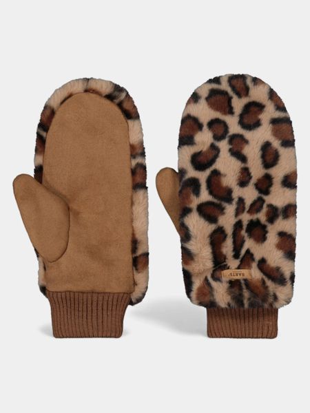 Rękawiczki Damskie Barts Fur Mitts. Brązowe rękawiczki damskie Barts, bez wzorów, z dzianiny. Za 249.00 zł.
