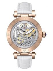 Empress Zegarek automatyczny "Theodora" w kolorze różowozłoto-białym rozmiar: onesize. Białe, analogowe zegarki damskie Empress, ze stali. Za 587.99 zł.