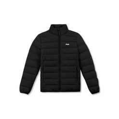 Damska kurtka puchowa Fila Revello. Czarne kurtki damskie Fila, bez wzorów, z puchu, bez kaptura. Za 376.25 zł.