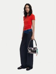 Desigual Torebka Half Logo Trokel 25WAXPAQ Brązowy. Brązowe torebki klasyczne damskie Desigual, bez wzorów, ze skóry, bez dodatków. Za 219.99 zł.