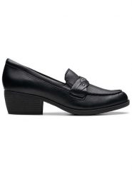 Clarks Skórzane mokasyny "Charlten Echo" w kolorze czarnym rozmiar: 39. Czarne mokasyny damskie Clarks. Za 215.21 zł.