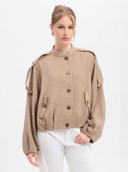 Y.A.S Kurtka Yasrina Kobiety Sztuczne włókno brązowy, 40. Brązowe kurtki damskie Y.A.S, s, bez wzorów, z włókna, bez kaptura. Za 229.95 zł.