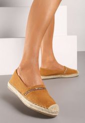 Brązowe Espadryle z Plecionym Noskiem i Podeszwą Effielle. Brązowe espadryle damskie Renee, bez wzorów, bez obcasa. Za 34.99 zł.