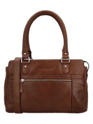 HIDE & STITCHES Skórzana torebka w kolorze jasnobrązowym - 27 x 19 x 8 cm rozmiar: onesize. Brązowe torebki klasyczne damskie HIDE & STITCHES, bez wzorów, z materiału, bez dodatków. Za 260.99 zł.