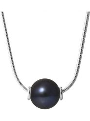 Pearline Srebrny naszyjnik z perłą - dł. 42 cm rozmiar: onesize. Czarne naszyjniki damskie Pearline, srebrne. Za 217.99 zł.
