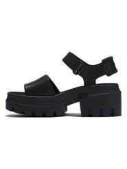 Timberland Skórzane sandały "Everleigh" w kolorze czarnym rozmiar: 42. Czarne sandały damskie Timberland, bez wzorów, bez obcasa. Za 342.60 zł.
