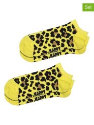 Happy Socks Skarpety (2 pary) w kolorze żółto-czarnym rozmiar: 36-40. Czarne skarpetki męskie Happy Socks, bez wzorów. Za 34.85 zł.