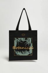 Torba shopper z napisem czarna. Czarne shopper bag damskie MOODO, bez wzorów, z bawełny, bez dodatków. Za 25.99 zł.