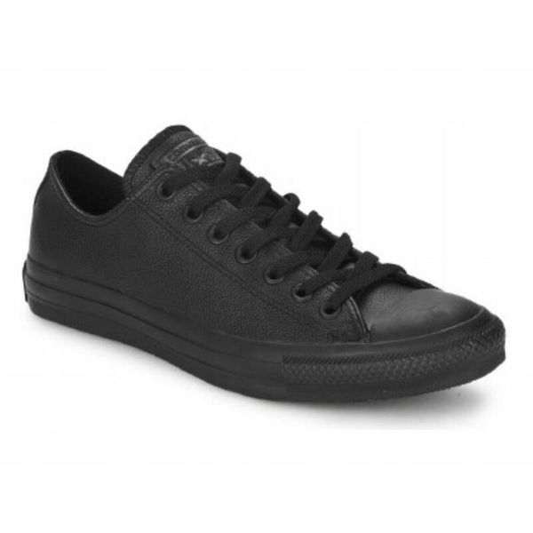 Buty na co dzień trampki unisex CONVERSE ALL STAR niskie skóra. Czarne trampki i tenisówki damskie Converse, bez wzorów, ze skóry. Za 349.00 zł.