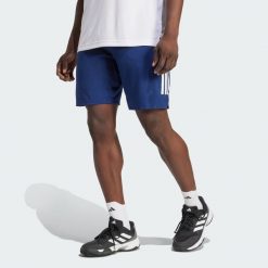 Szorty Club Tennis Climacool 3-Stripes. Czarne szorty męskie Adidas, bez wzorów, z materiału, klasyczne. Za 179.00 zł.