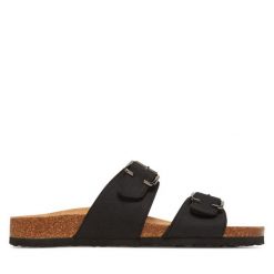 Klapki ONLY Shoes. Czarne klapki damskie ONLY Shoes, bez wzorów, bez obcasa. Za 109.99 zł.