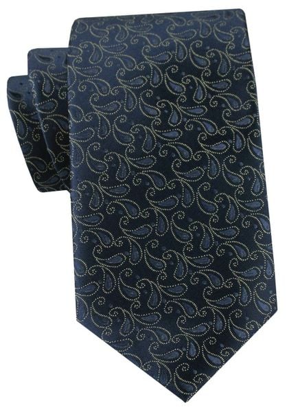 Męski Krawat - Granatowy ze Wzorem w Kwiaty - Angelo di Monti. Niebieskie krawaty i muchy męskie Angelo di Monti, bez wzorów, z tkaniny, eleganckie. Za 49.99 zł.