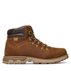 Trapery CAT Footwear. Brązowe buty zimowe męskie CAT Footwear, bez zapięcia. Za 649.99 zł.