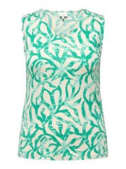 ONLY Carmakoma Top "Greta" w kolorze zielono-kremowym rozmiar: 46/48. Brązowe topy damskie Only Carmakoma, s, bez wzorów, z wiskozy, bez kołnierzyka. Za 34.93 zł.