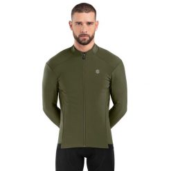 Męska kurtka rowerowa softshell Kolarstwo Siroko J1 Khangai. Zielone kurtki softshell damskie SIROKO, m, bez wzorów, z materiału, bez kaptura. W wyprzedaży za 252.00 zł.