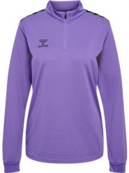 Damska bluza dresowa half zip Hummel Authentic. Szare bluzy sportowe damskie HUMMEL, na wiosnę, l, bez wzorów, z dresówki, bez ramiączek, długie, bez kaptura. Za 181.05 zł.