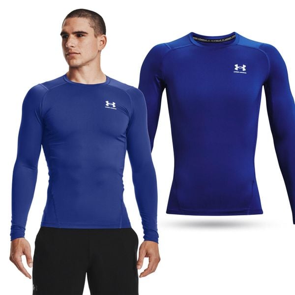 Koszulka termoaktywna męska UNDER ARMOUR 1361524 z długim rękawem. Niebieskie bielizna termoaktywna męska Under Armour, m, z elastanu. Za 199.90 zł.