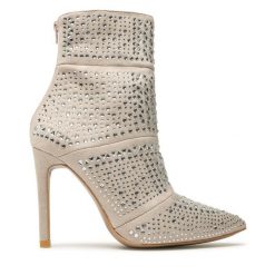 Botki DeeZee. Brązowe botki damskie DeeZee, bez obcasa, na szpilce, bez zapięcia. Za 174.99 zł.