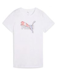 Puma Koszulka w kolorze białym rozmiar: M. Białe bluzki damskie Puma, m, bez wzorów, bez kołnierzyka. Za 83.03 zł.