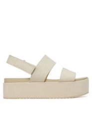 Calvin Klein Jeans Sandały Flatform Sandal Sling In YW0YW01788 Écru. Sandały damskie Calvin Klein Jeans, bez wzorów, z jeansu, bez obcasa, na koturnie. Za 239.99 zł.