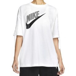 Koszulka Kobieta Nike Sportswear biały. Białe bluzki damskie Nike, bez wzorów, sportowe, bez kołnierzyka, bez ramiączek. Za 144.10 zł.