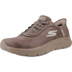 Buty SKECHERS GO WALK FLEX - MALI SLIP-INS Brązowy. Brązowe trampki i tenisówki damskie Skechers, bez wzorów, z tkaniny. Za 404.23 zł.