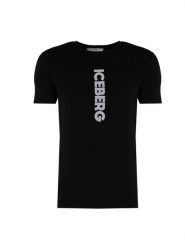 Iceberg T-Shirt "C-Neck" | F013639A | Mężczyzna | Czarny. Czarne t-shirty męskie Iceberg, m, bez wzorów, z bawełny, bez kołnierzyka. W wyprzedaży za 359.00 zł.