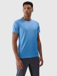 4F Koszulka sportowa w kolorze błękitnym rozmiar: L. Niebieskie t-shirty sportowe męskie 4f, l, z materiału, bez ramiączek, outdoorowe. Za 61.46 zł.