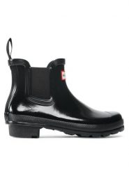 Hunter Kalosze Original Chelsea Gloss WFS2078RGL Czarny. Czarne kalosze damskie Hunter, bez wzorów, z tworzywa sztucznego. Za 219.99 zł.