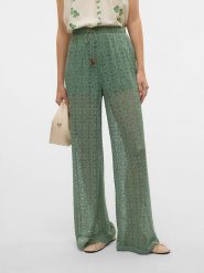 Vero Moda Spodnie w kolorze zielonym rozmiar: S. Zielone spodnie materiałowe damskie Vero Moda, bez wzorów, z materiału. Za 129.95 zł.
