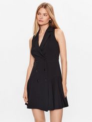 DKNY Sukienka codzienna DD3E1962 Czarny Slim Fit. Czarne sukienki damskie DKNY, na co dzień, bez wzorów, z syntetyku, bez kołnierzyka, bez ramiączek, proste. Za 519.99 zł.