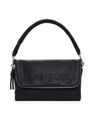 Desigual Torebka 25SAXPBK Czarny. Czarne torebki klasyczne damskie Desigual, bez wzorów, ze skóry, bez dodatków. Za 309.99 zł.