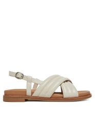 EMU Australia Sandały Borradaile W13017 Biały. Białe sandały damskie Emu Australia, bez wzorów, ze skóry, bez obcasa, na płaskiej podeszwie. Za 489.99 zł.