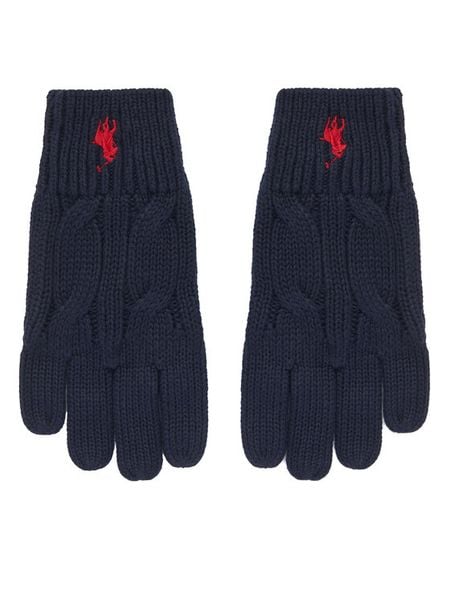 Polo Ralph Lauren Rękawiczki 323P00672001 Granatowy. Niebieskie rękawiczki dziecięce Polo Ralph Lauren, z bawełny, bez ramiączek. Za 269.99 zł.