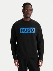 HUGO Bluza Nixalien 50560053 Czarny Regular Fit. Czarne bluzy bez kaptura męskie Hugo, l, z bawełny. Za 379.99 zł.