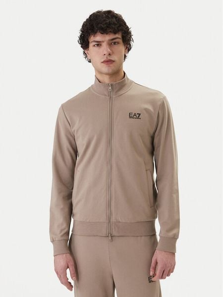 EA7 Emporio Armani Bluza 8NPM31 PJVRZ U6167 Beżowy Regular Fit. Brązowe bluzy bez kaptura męskie EA7 Emporio Armani, m, z bawełny. Za 459.99 zł.