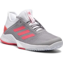 Buty adidas - adizero Club W CG6364 Ftwwht/Shored/Lgrani. Białe buty sportowe na co dzień damskie Adidas, bez wzorów, z materiału, tenisowe. W wyprzedaży za 199.00 zł.