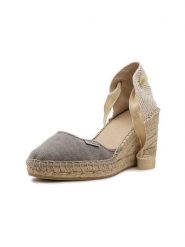 Natural world Czółenka w kolorze beżowo-szarym na koturnie rozmiar: 41. Brązowe czółenka damskie natural world, bez wzorów, bez obcasa, na koturnie. Za 165.99 zł.